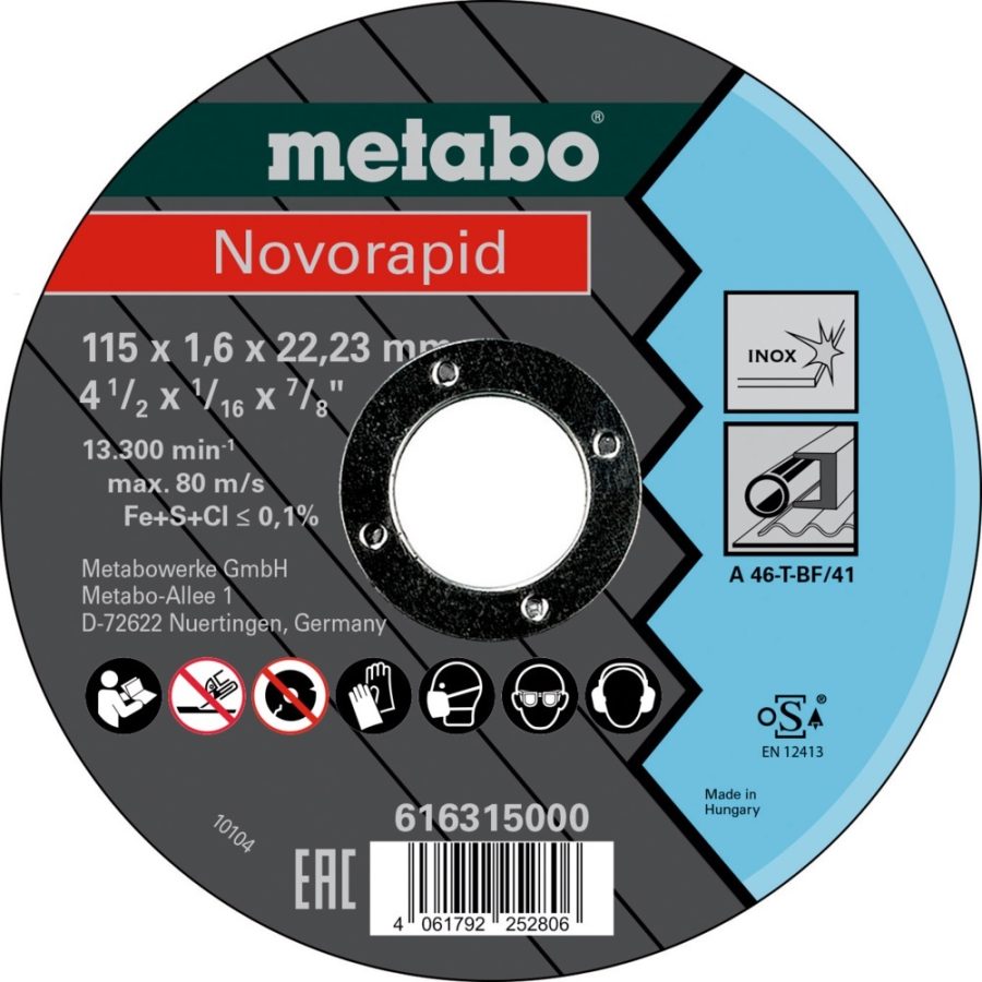 Discos de corte para uso industrial