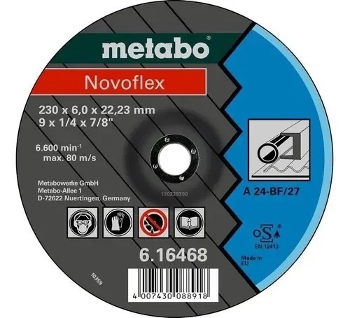 Disco desbaste 7" 1/4" SP-Novoflex Metabo